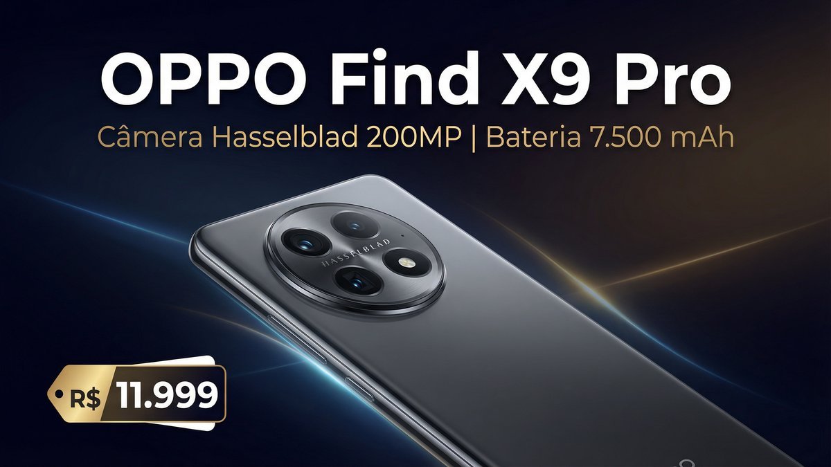 OPPO Find X9 Pro - Câmera Hasselblad 200MP e Bateria 7.500 mAh