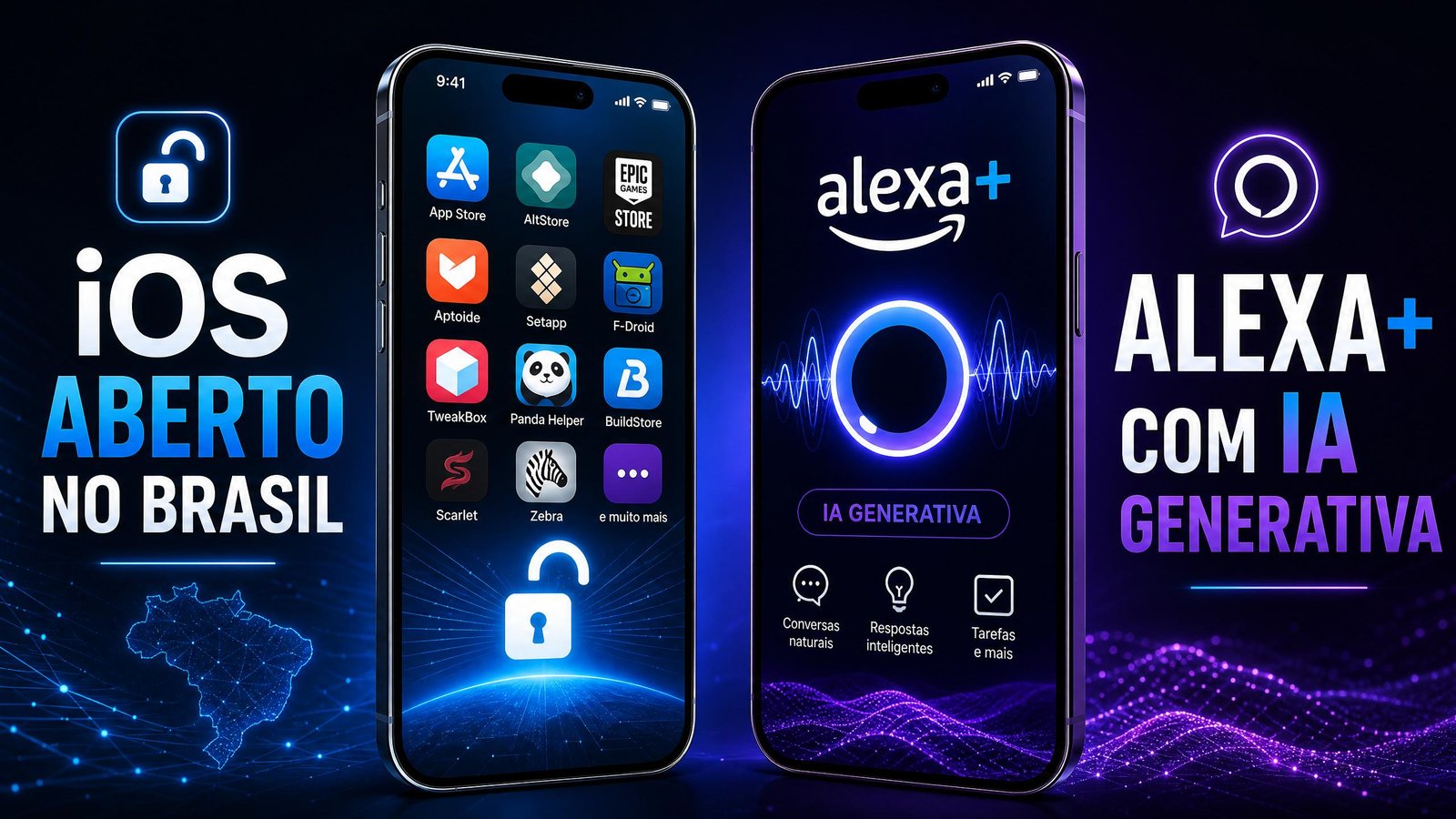 iOS aberto no Brasil e Alexa+ com IA Generativa - Revolução Tech 2026