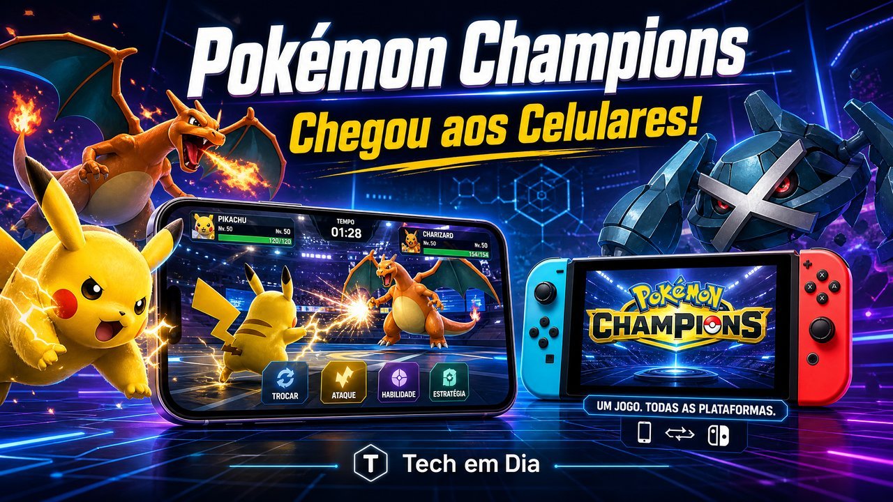 Pokémon Champions chegou aos celulares Android e iOS com batalhas competitivas cross-platform
